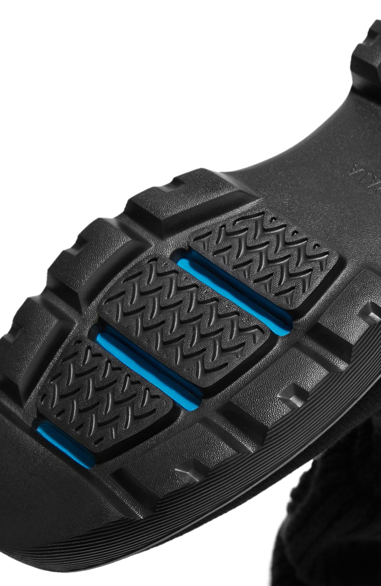 VIVAIA Round-Toe Knee-High Platform Chunky Wool Wedge Boots, Alternate, color, Black