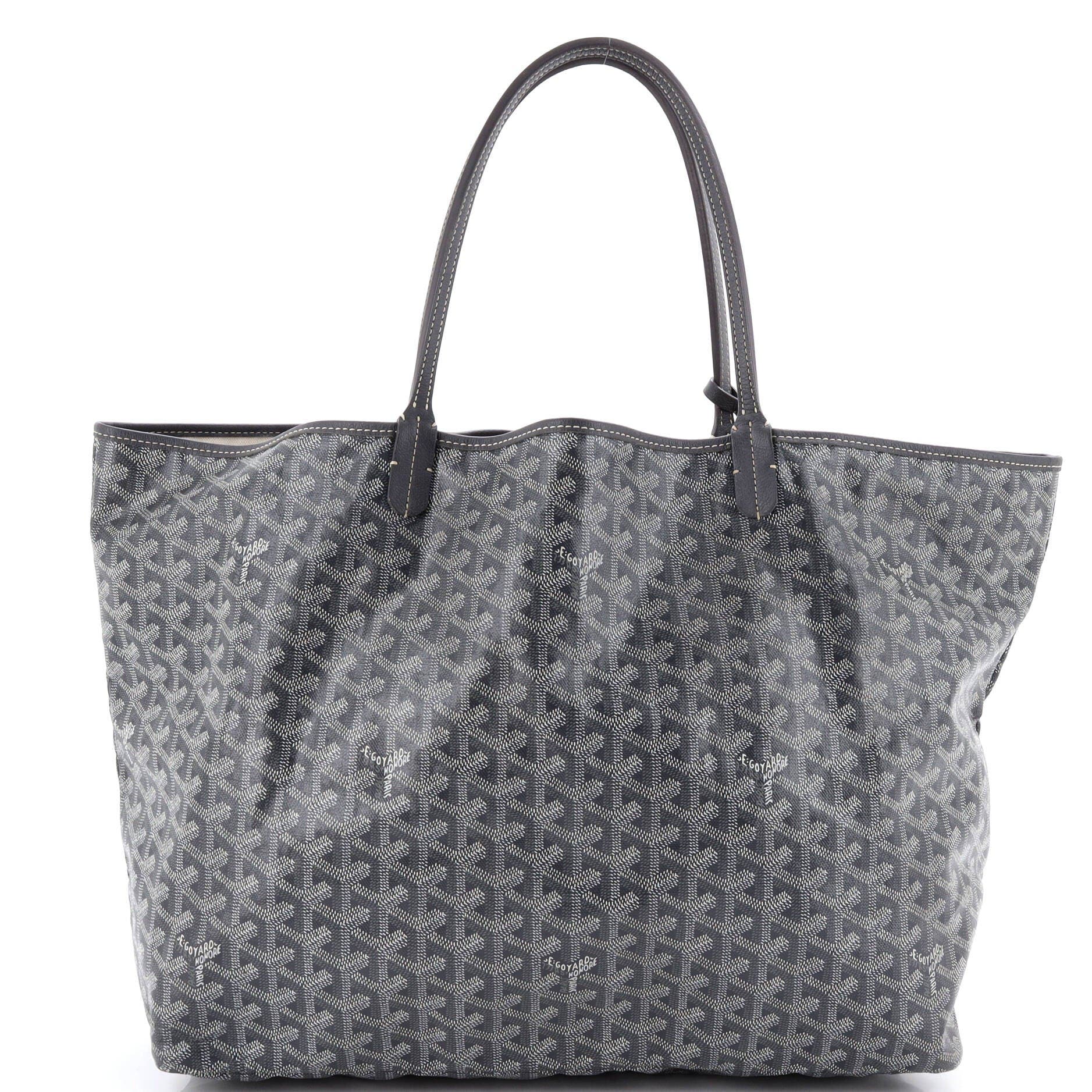 Pre-Owned Goyard Saint Louis Tote Coated Canvas GM, Main, color, Gray