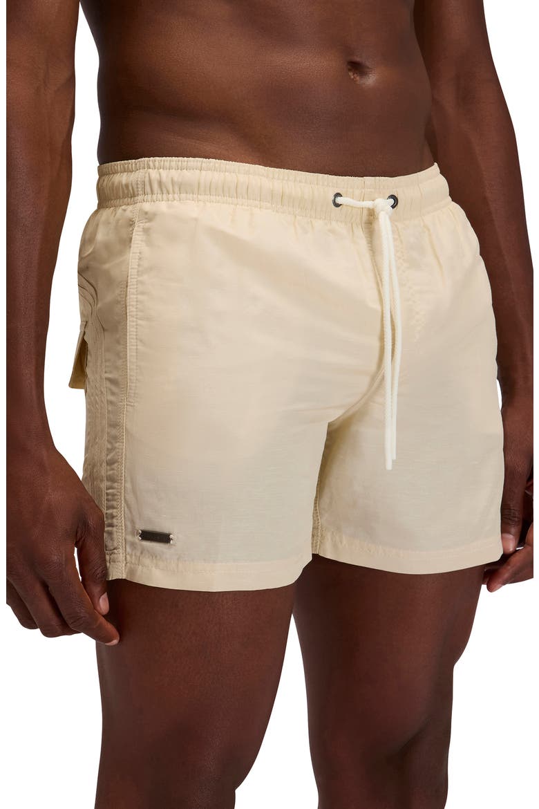 Solid Swim Trunks, Alternate, color, SAFARI