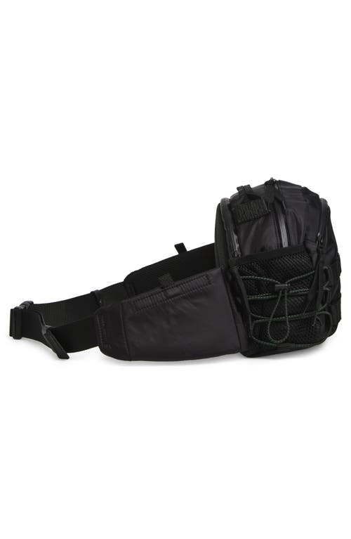 Sacai Hike Tech Canvas Belt Bag In Black