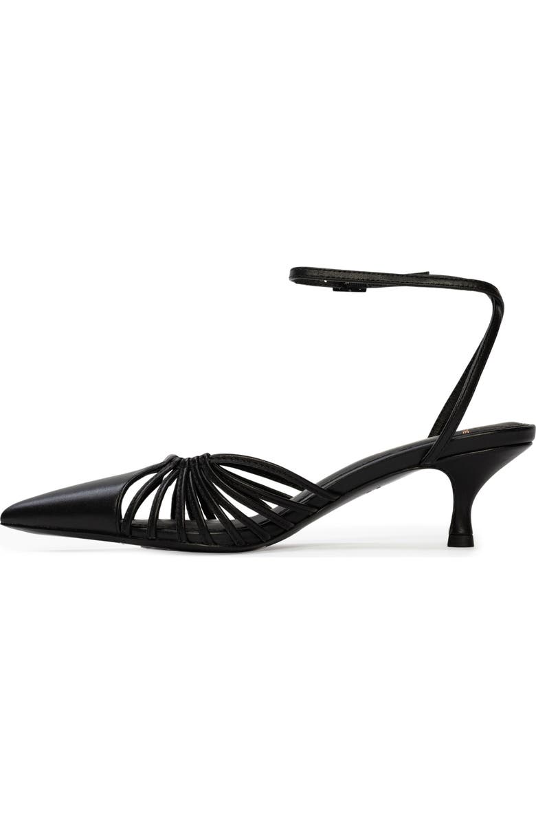 BLACK SUEDE STUDIO Grazia 50 Ankle Strap Pointed Toe Kitten Heel Pump, Alternate, color,