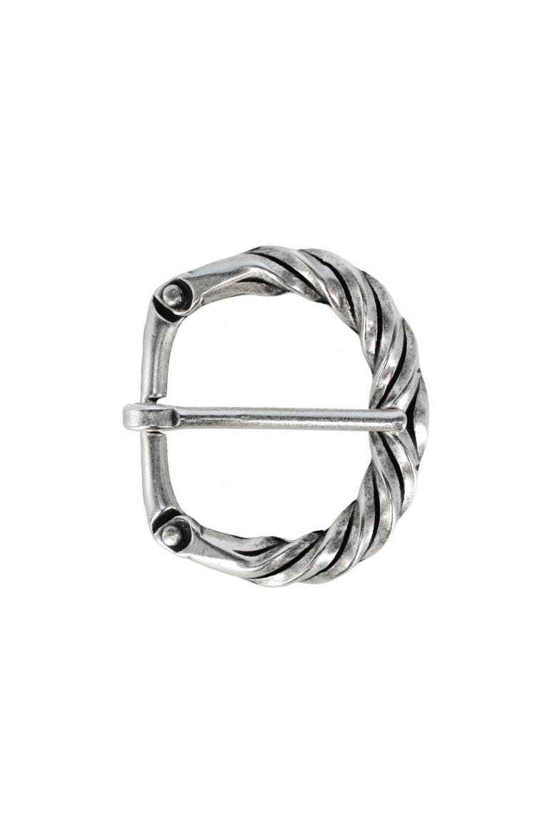 40mm Italian Solid Brass Twisted Patterned Harness Belt Buckle, Main, color, English Silver