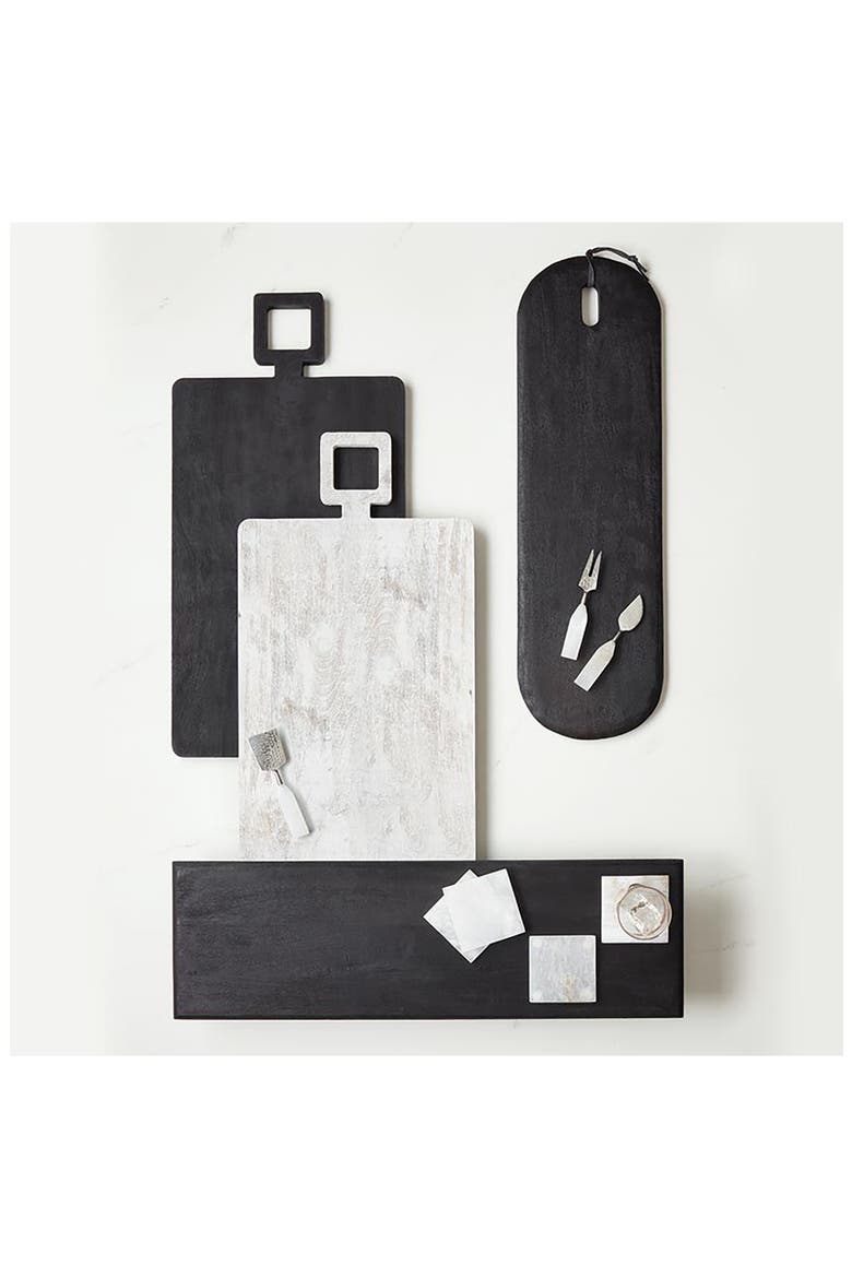 Square Handle Mango Wood Serving Board, Alternate, color, IVORY