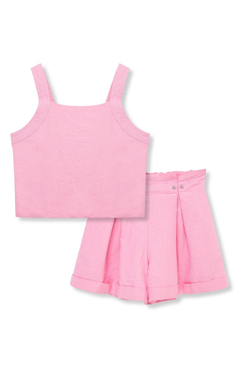 Habitual Kids Kids' Linen Blend Tank & Shorts Set, Main, color, Light Pink