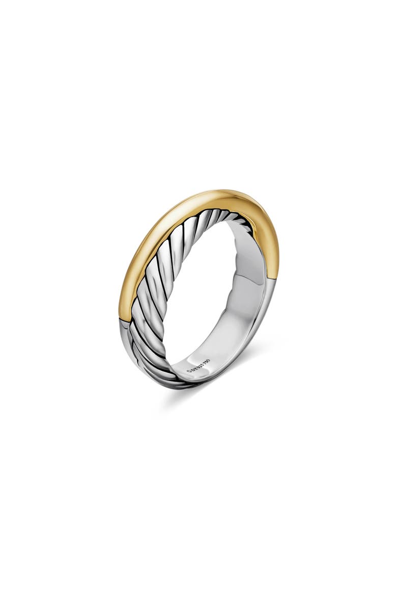 Crossover Ring with 18K Yellow Gold, Alternate, color, TWO TONE