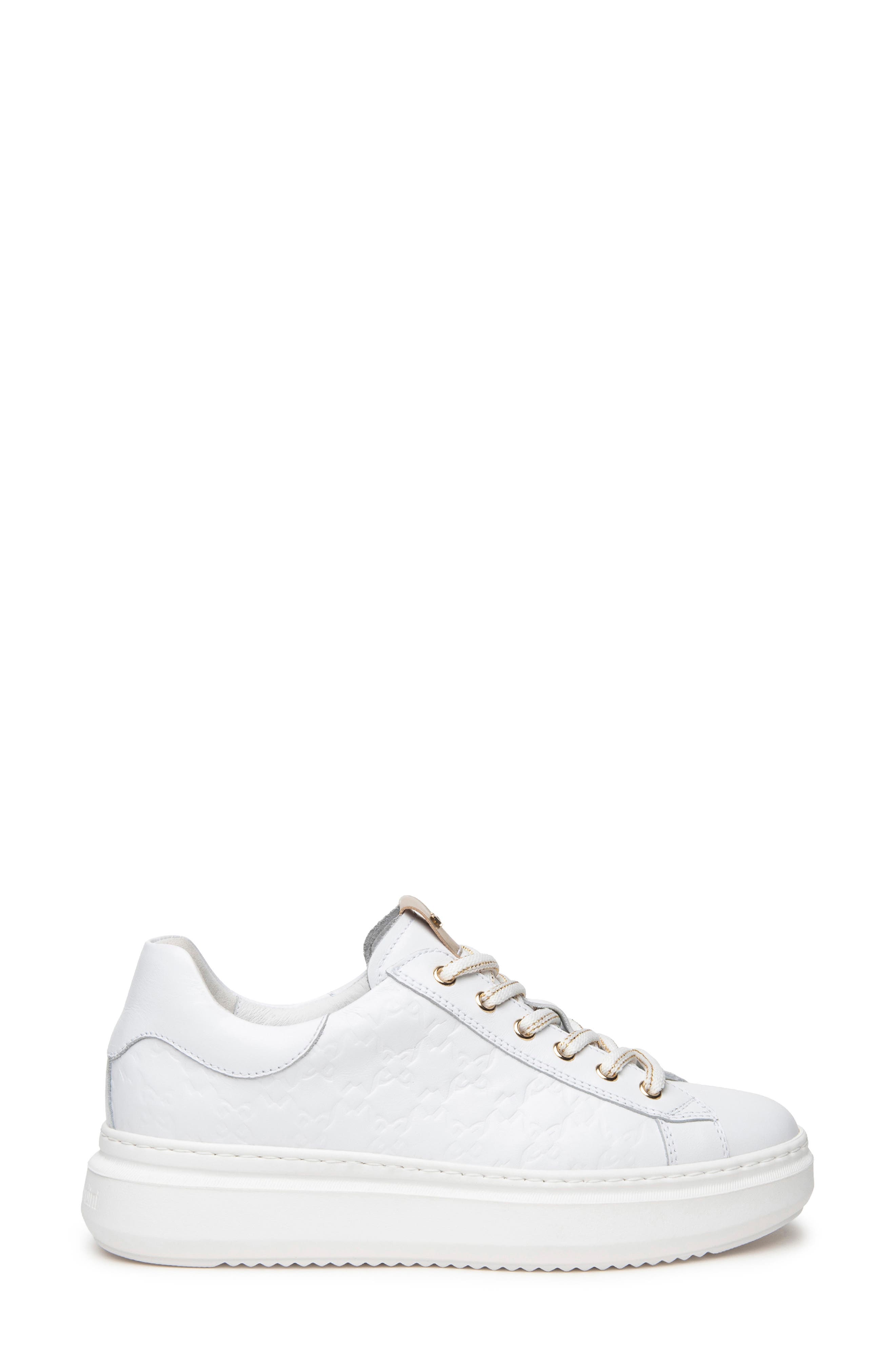 Clean Retro Platform Sneaker, Alternate, color, WHITE