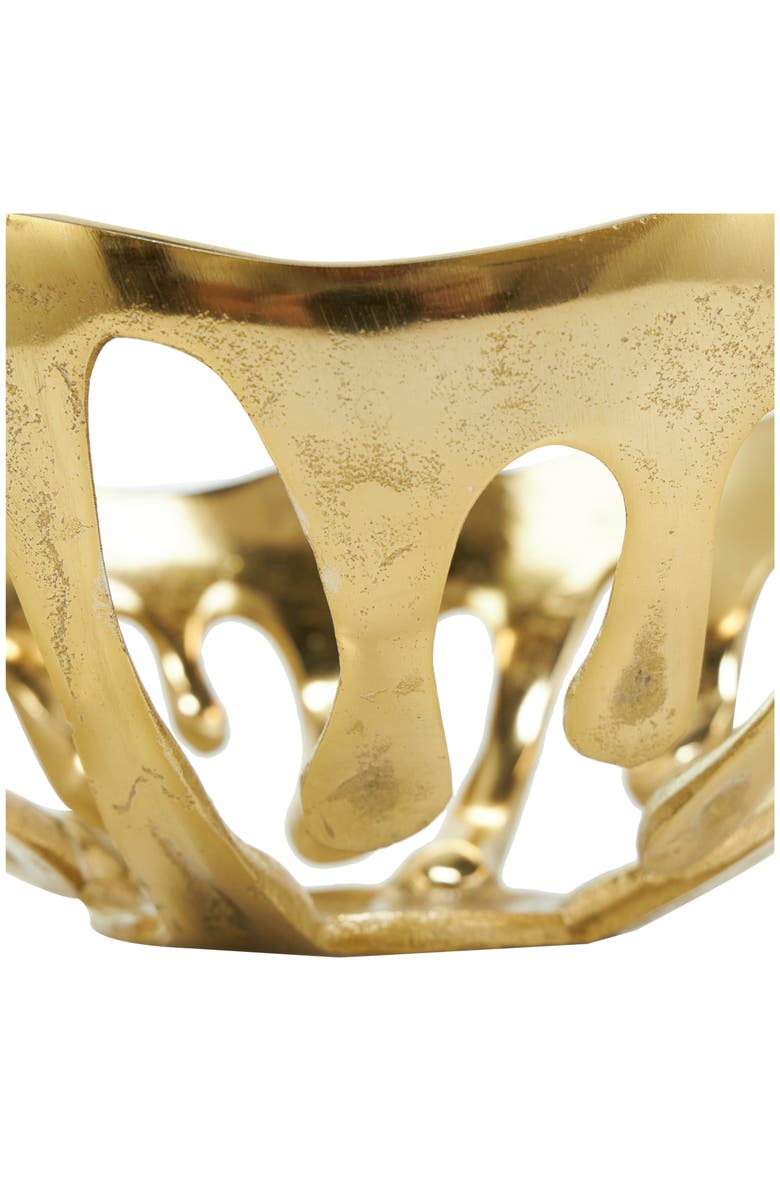 VIVIAN LUNE HOME Set of Two Gold Aluminium Decorative Bowls, Alternate, color, Gold