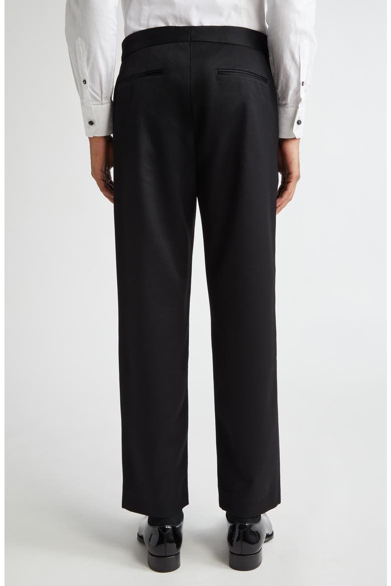 Barathea Wool Tuxedo Trousers, Alternate, color, BLACK MULTI