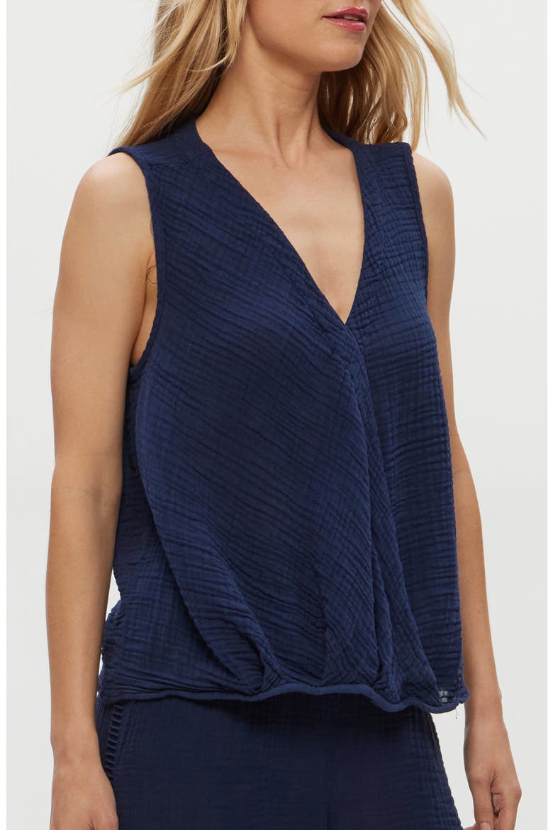Kate Surplice Sleeveless Top, Alternate, color, NOCTURNAL