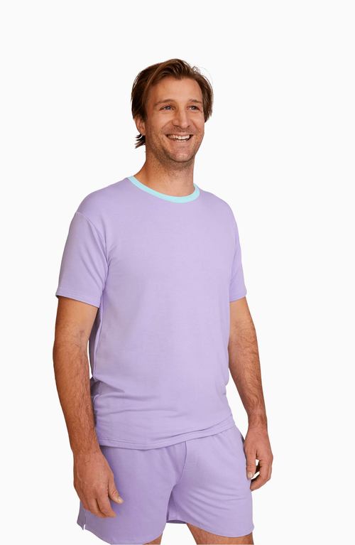 Jambys House Shorts In Lavender/mint
