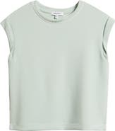 Bernardo Contrast Inset Cap Sleeve T-Shirt