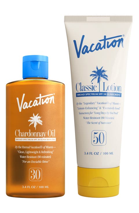 Leisure-Enhancing Sunscreen Summer Sunscreen Duo $41 Value