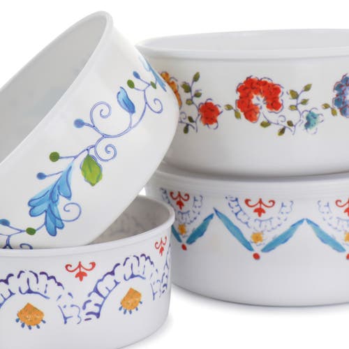 Gibson Home 8 Piece Anaya Round Nesting Food Storage Set In Multi