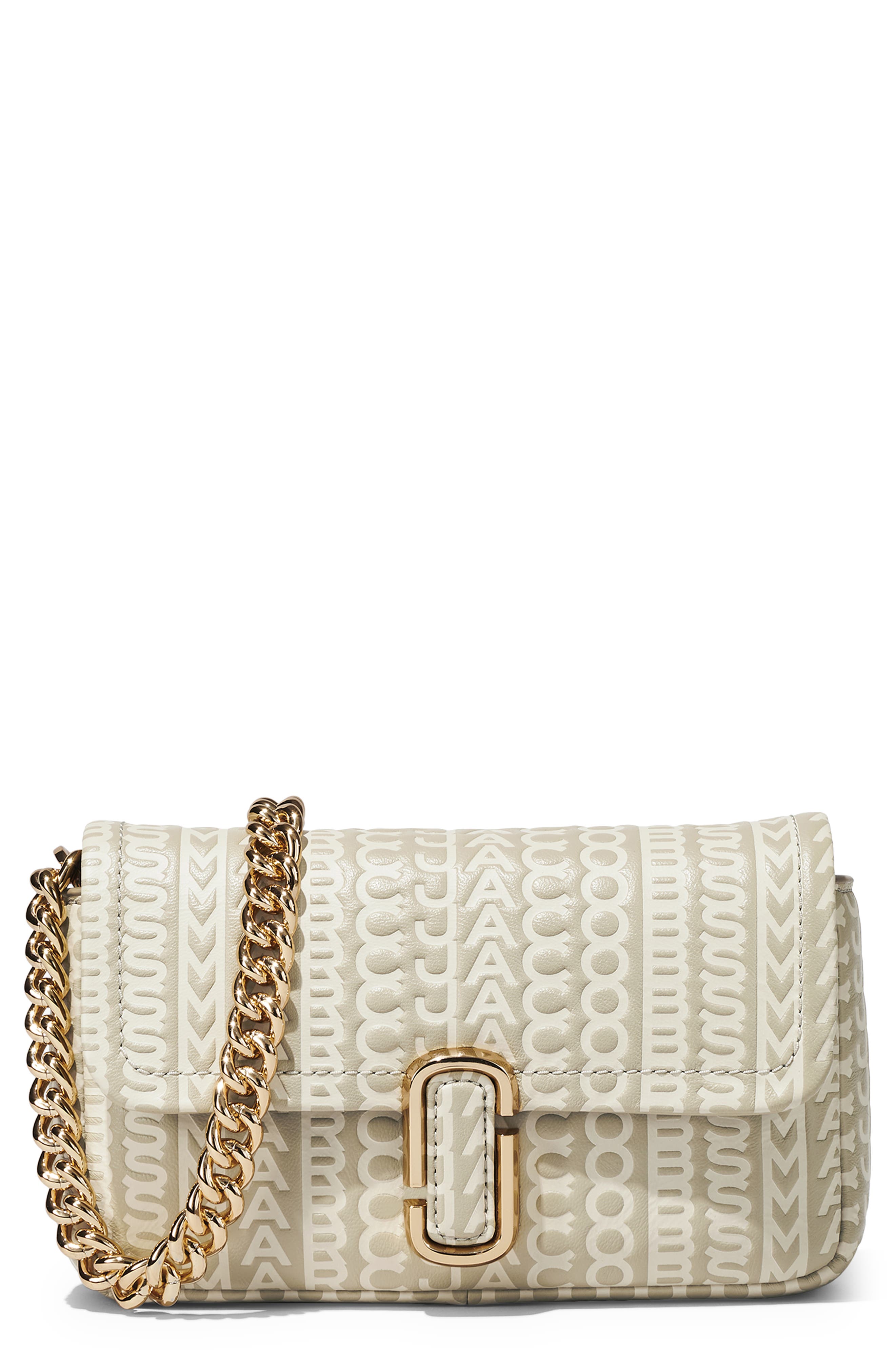 The Monogram Leather J Marc Mini Bag, Main, color, KHAKI
