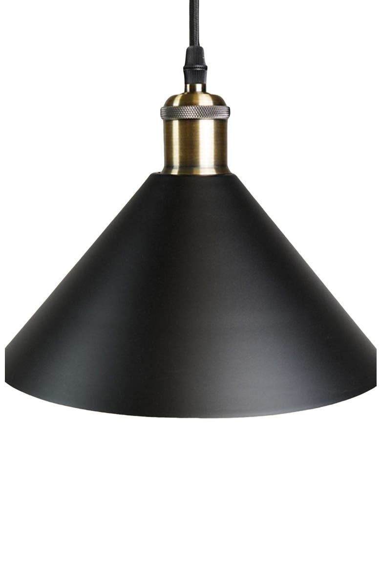 Modern Pendant Light and Socket, Alternate, color, Black/Bronze