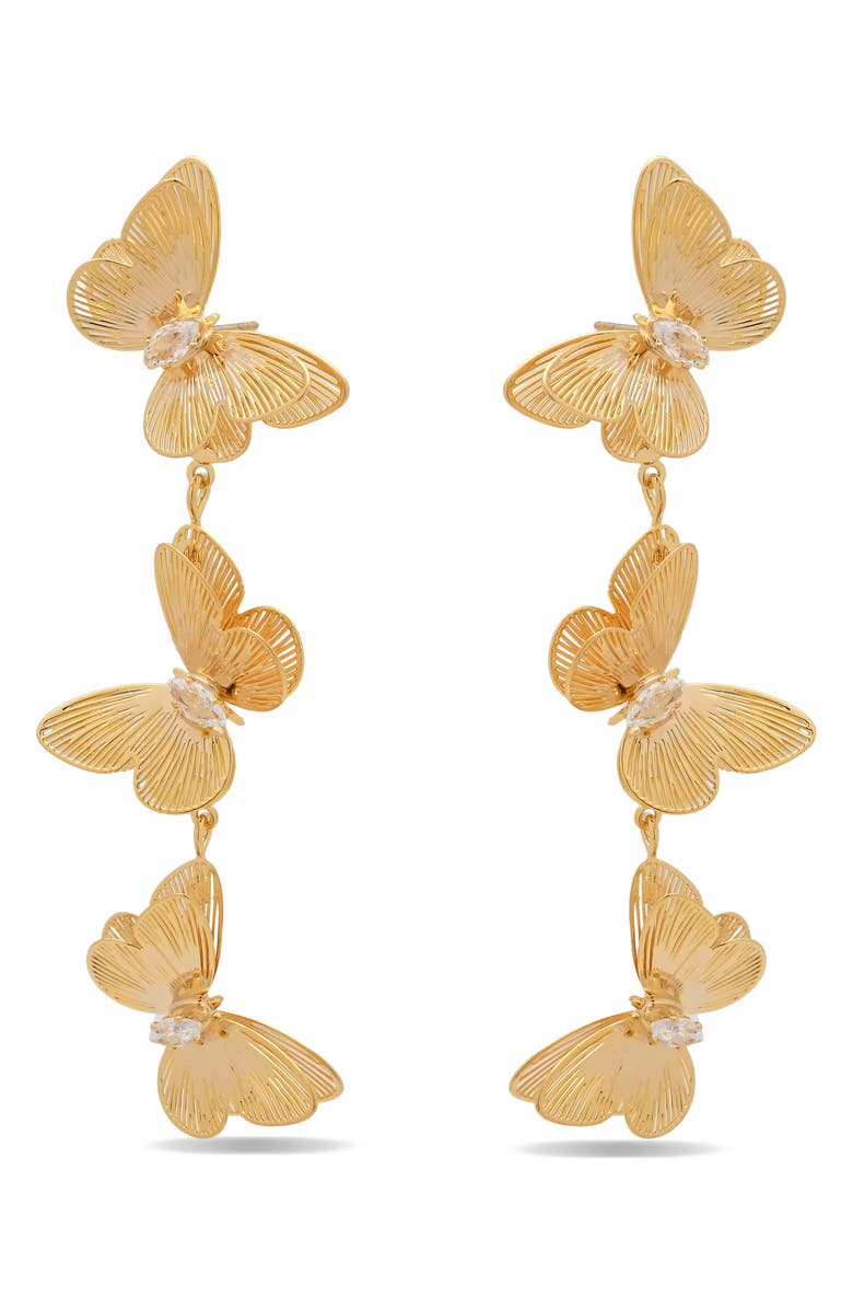 EYE CANDY LOS ANGELES Sienna Flutter Statement Earrings, Alternate, color, Gold