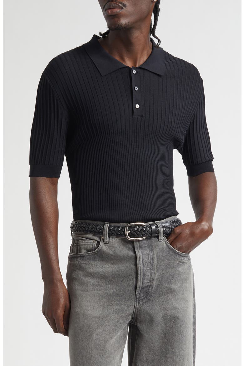 Journey Rib Polo, Main, color, BLACK