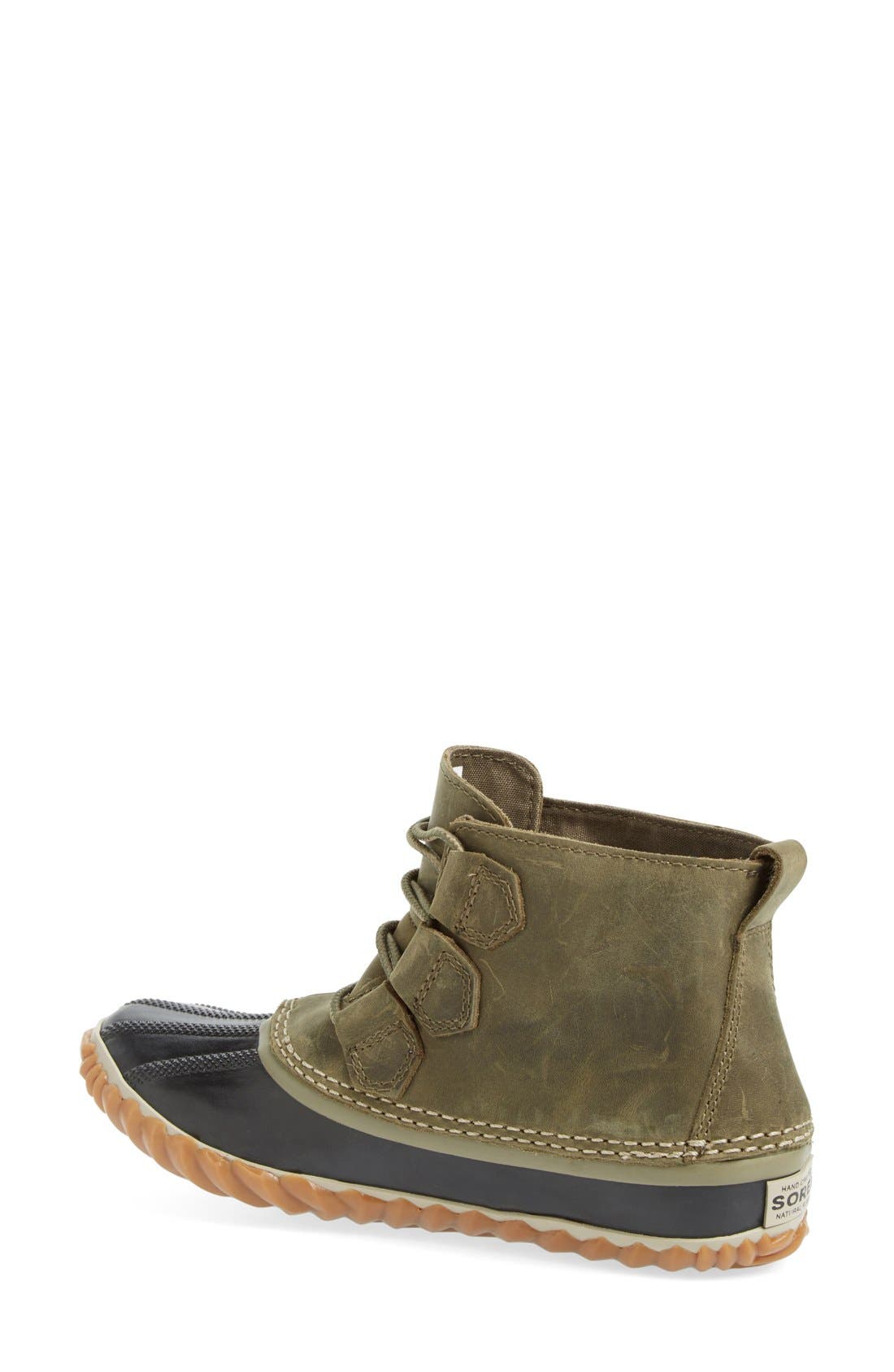 'Out N About' Leather Boot, Alternate, color, SAGE/ BLACK