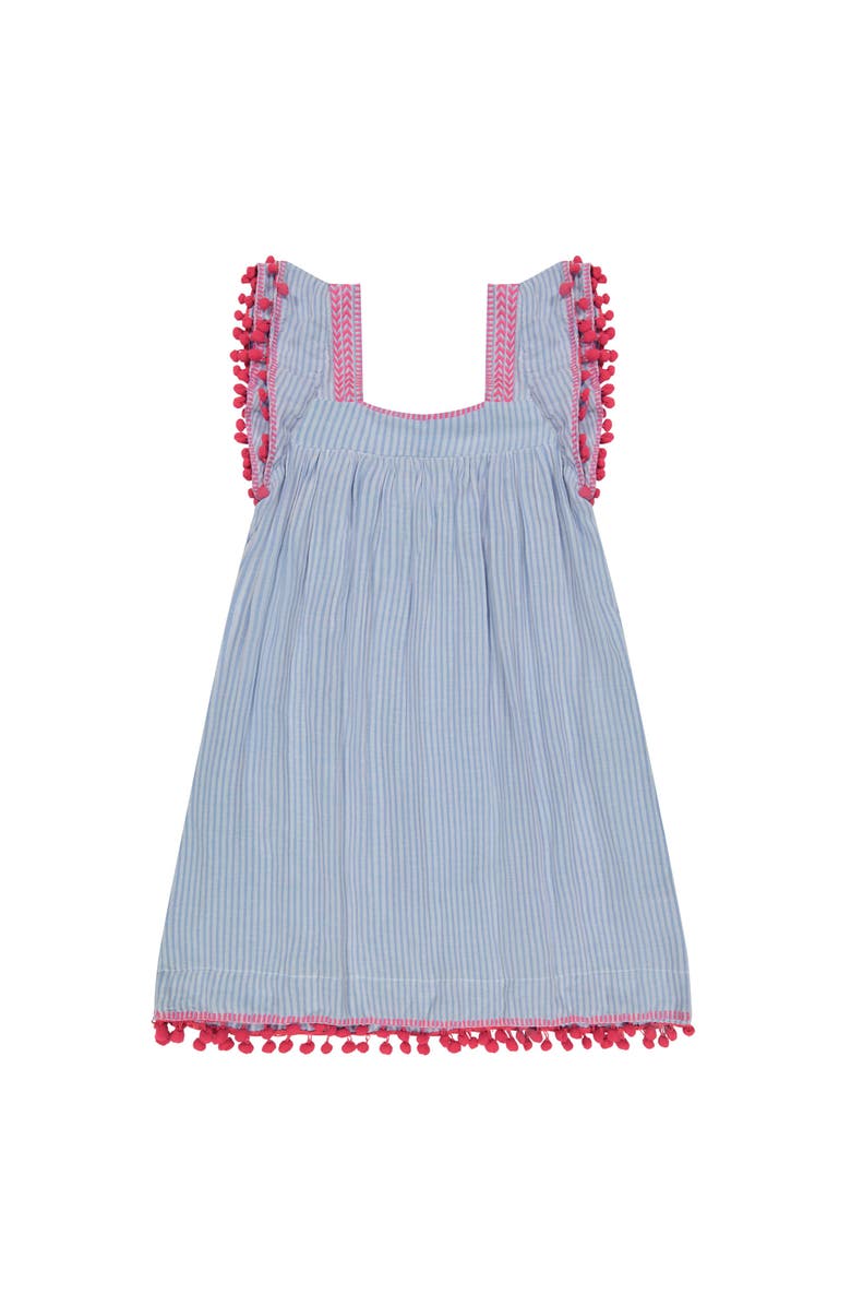 Mer St. Barth Mini Sandrine Women's Dress Sea Stripe Embroidery, Alternate, color, 