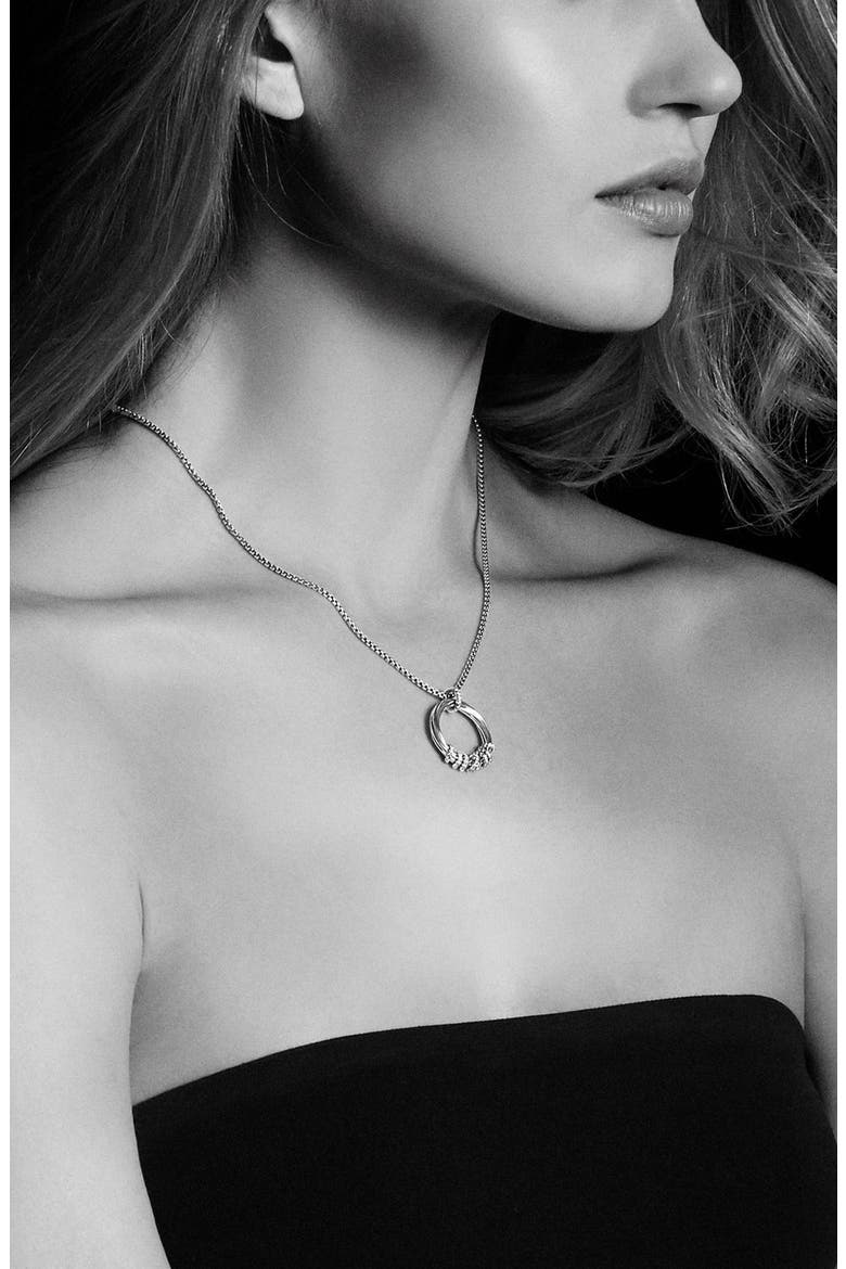 Helena Medium Pendant Necklace with Diamonds & 18K Gold, Alternate, color, SILVER/ GOLD