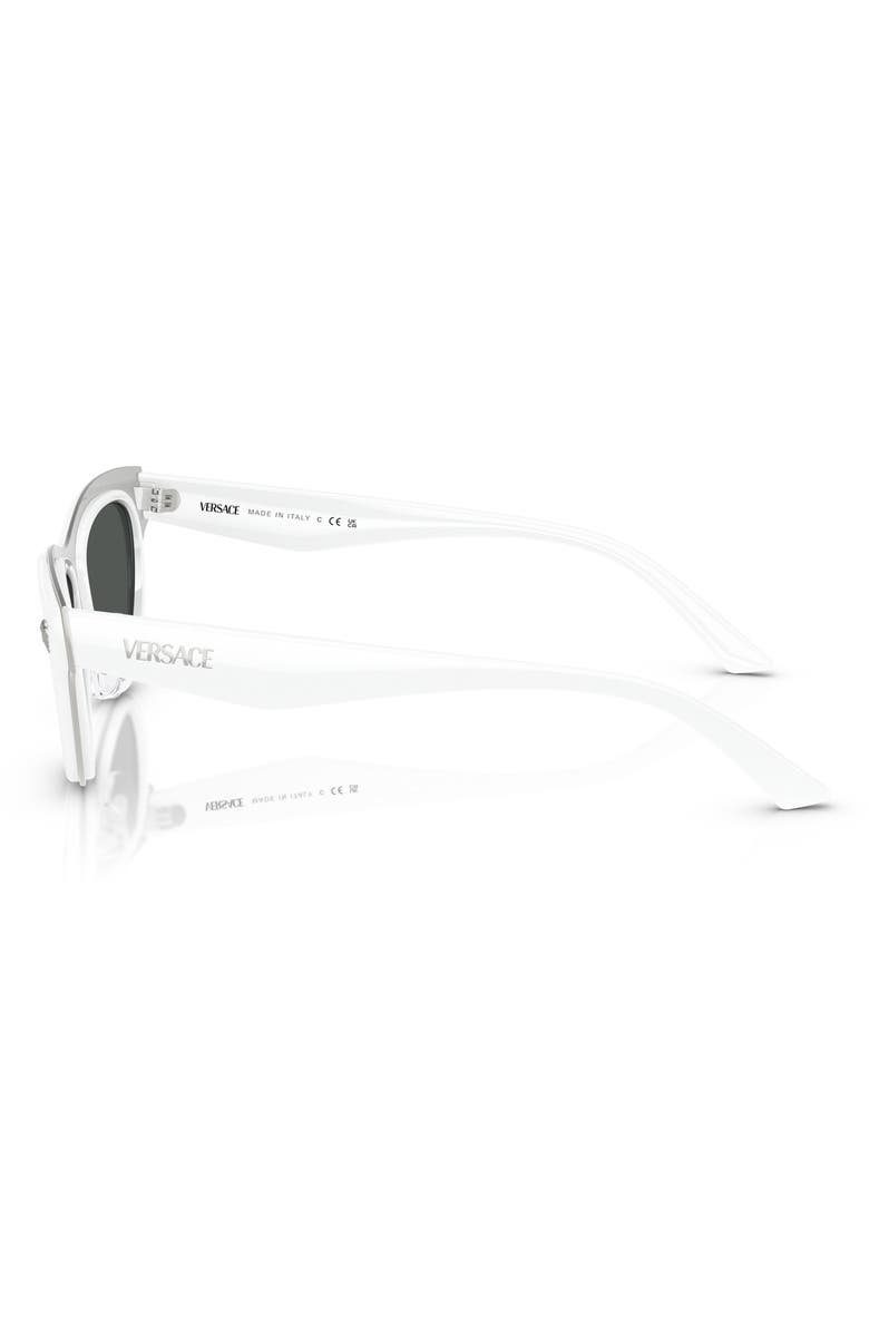 Versace 52mm Cat Eye Sunglasses, Alternate, color, White