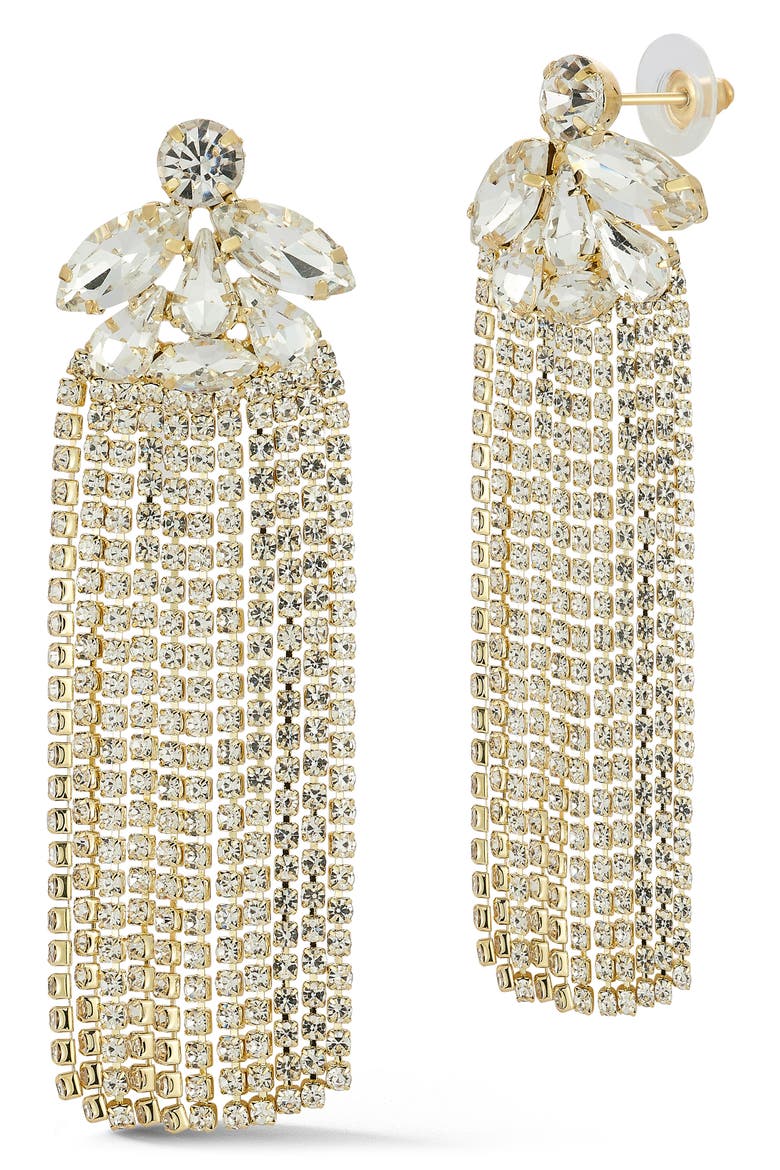 Fringe Drop Earrings, Main, color, GOLD