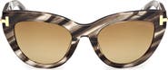 TOM FORD Icon 52mm Cat Eye Sunglasses