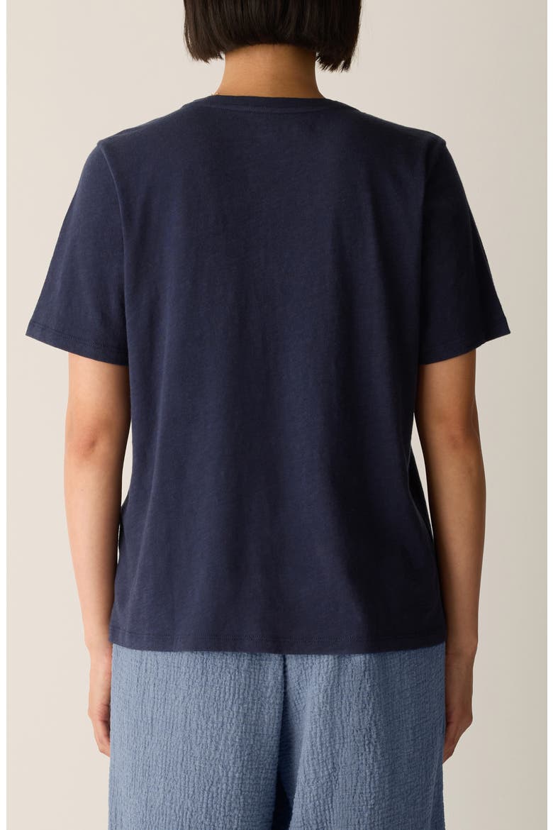 Easy V-Neck Organic Cotton T-Shirt, Alternate, color, INK
