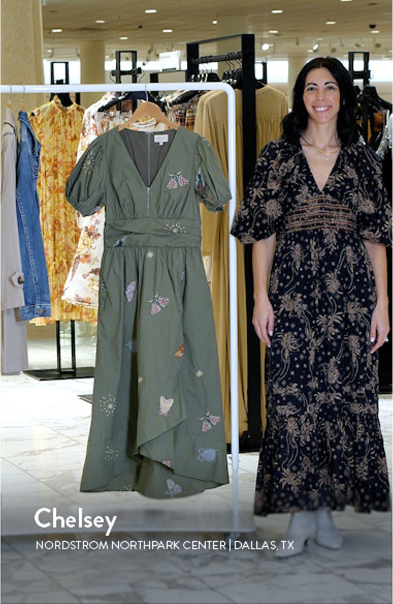 Arya Embroidered Cotton Maxi Dress, sales video thumbnail