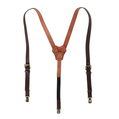 Men's The Bristol Clip End Leather Braces with Elastic Backstrap