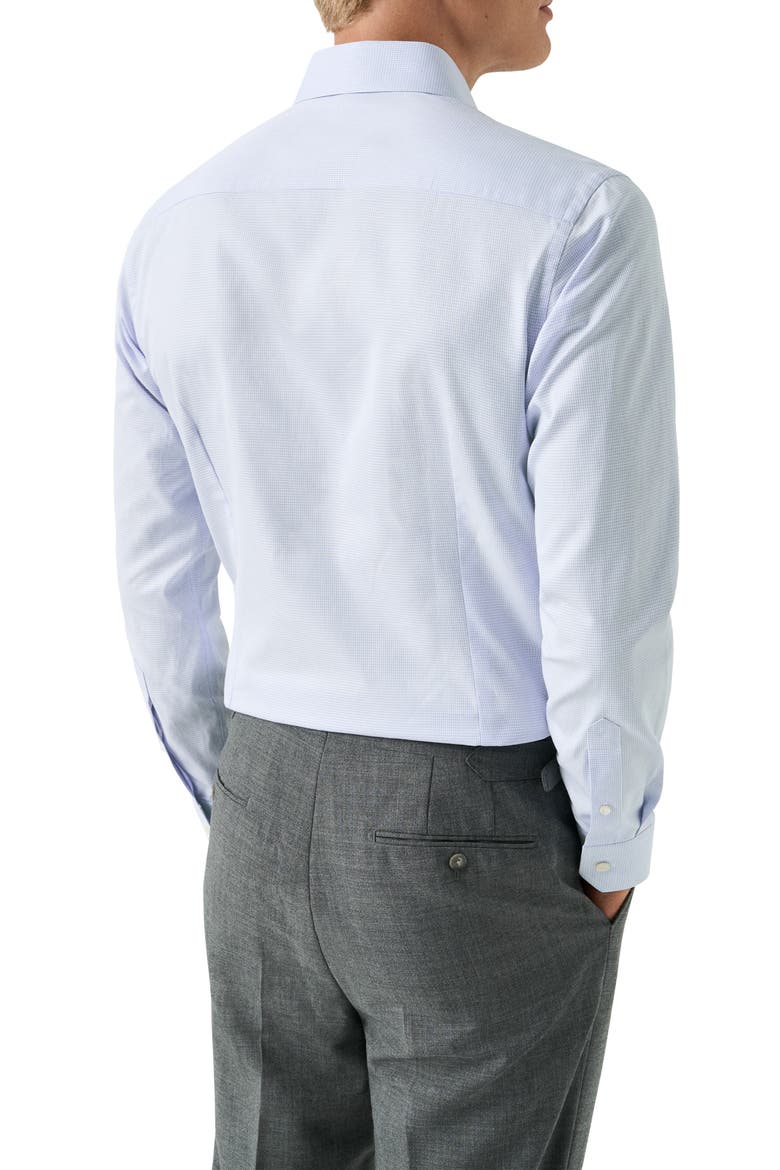 Slim Fit Signature Twill Houndstooth Button-Up Shirt, Alternate, color, LIGHT BLUE