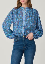 Shoshanna Cameron Pelotas Border Paisley Top