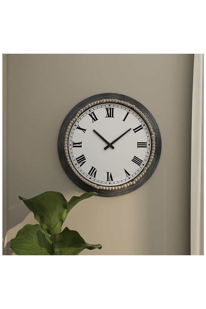 Grey Wall Clock, Alternate, color, GRAY