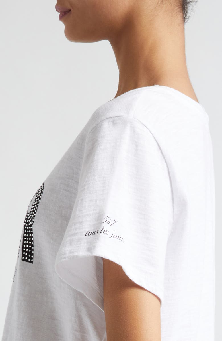 Cinq à Sept Amour Rhinestone Embellished Cotton Graphic T-Shirt, Alternate, color, 
