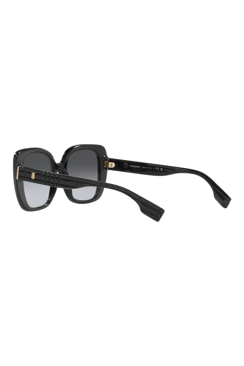 52mm Polarized Square Sunglasses, Alternate, color, BLACK