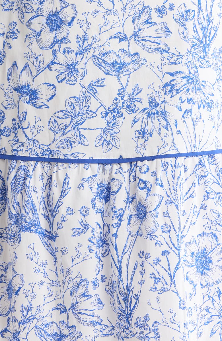 SUGARLIPS Eve Floral Nori Midi Dress, Alternate, color, White/ Blue