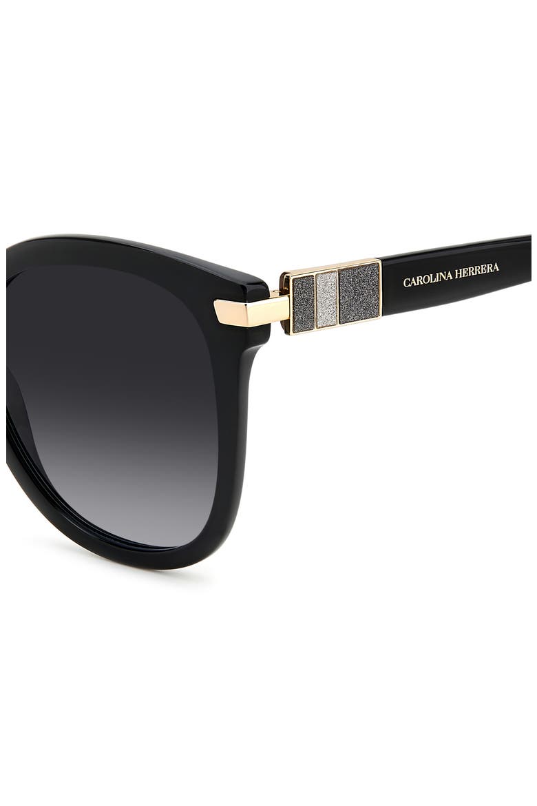 55mm Gradient Cat Eye Sunglasses, Alternate, color, BLACK