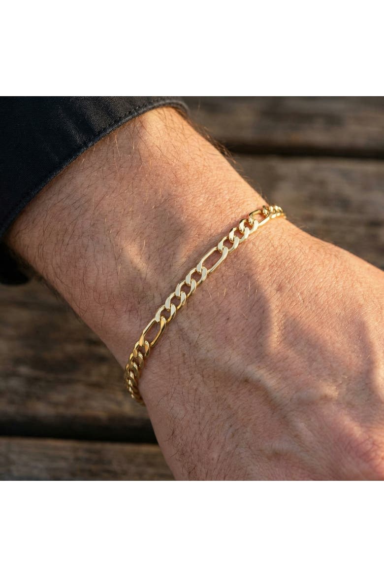 14k Gold-filled Figaro Link Bracelet, Alternate, color, 14k Yellow Gold