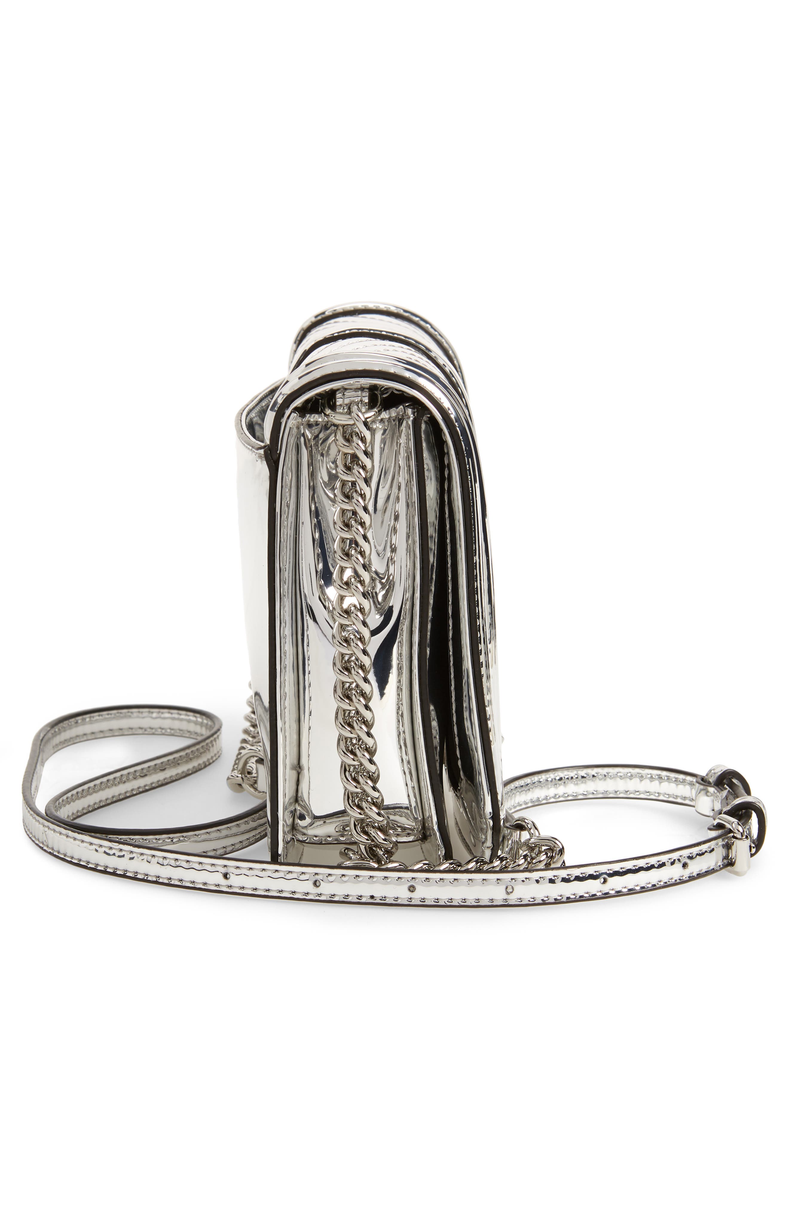 Rebecca Minkoff Small Love Quilted Metallic Crossbody, Alternate, color, 