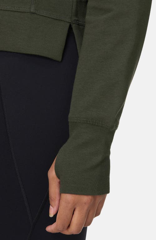 Sweaty Betty After Class Cotton Blend Crop Sweatshirt In Brown