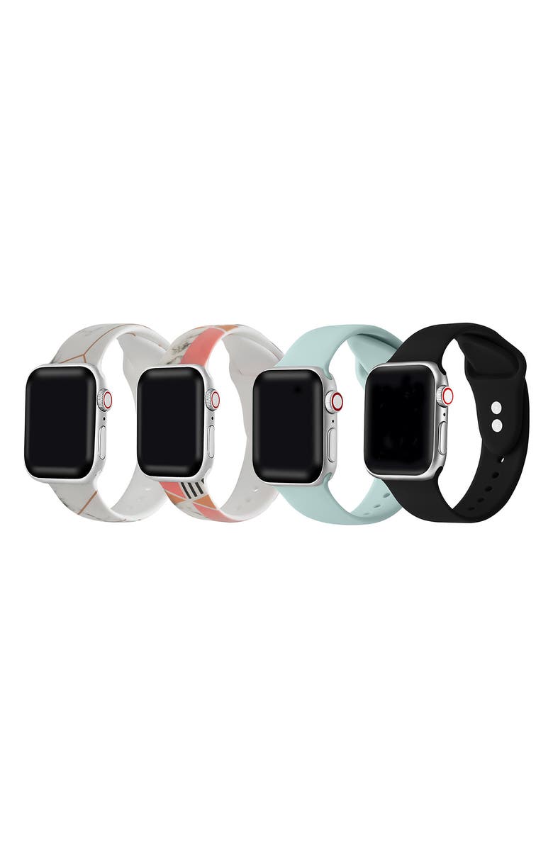 The Posh Tech POSH TECH Silicone Apple Watch Band - Set of 4, Alternate, color, 