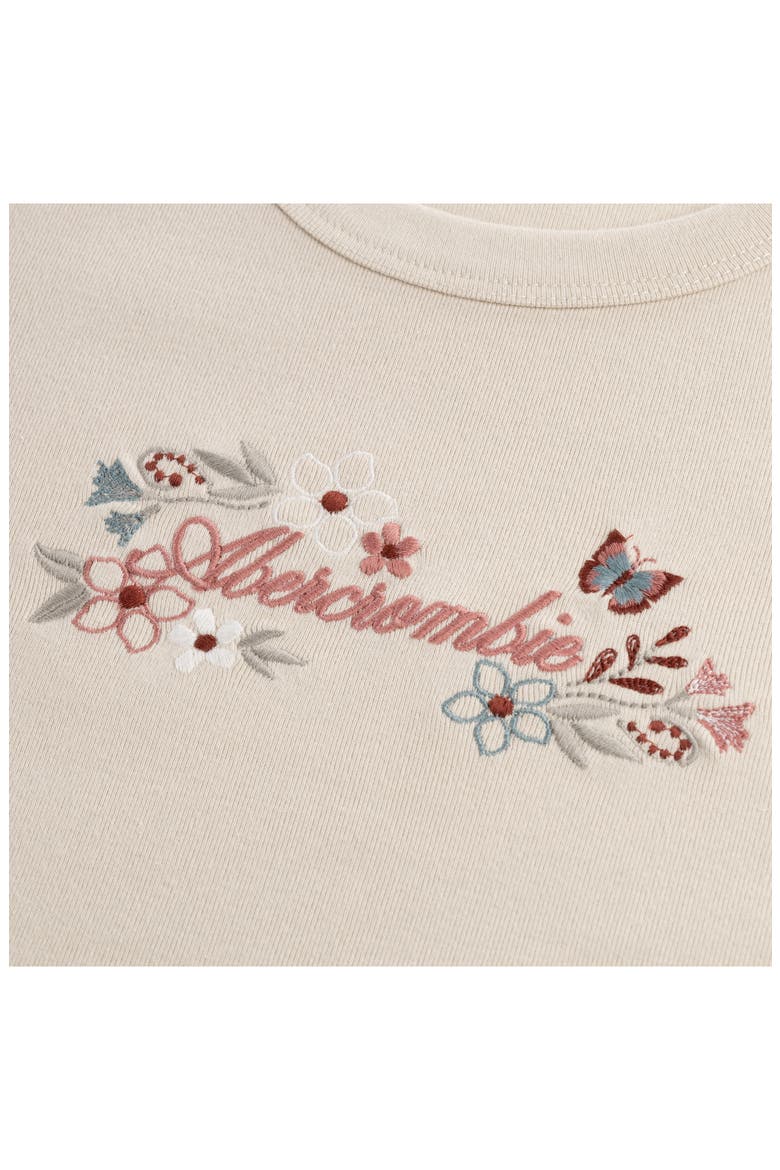 Kids' Floral Logo Raglan, Alternate, color, OATMEAL