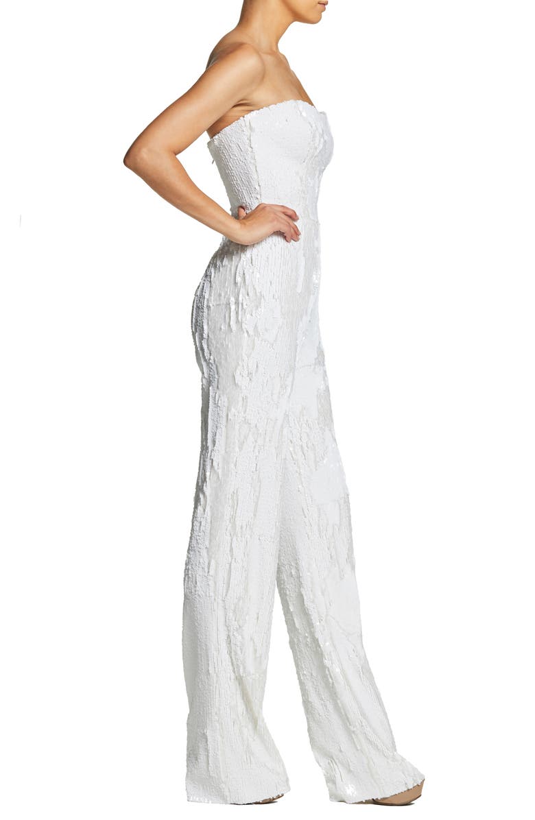 Dress the Population Andy Sequin Strapless Jumpsuit, Alternate, color, 