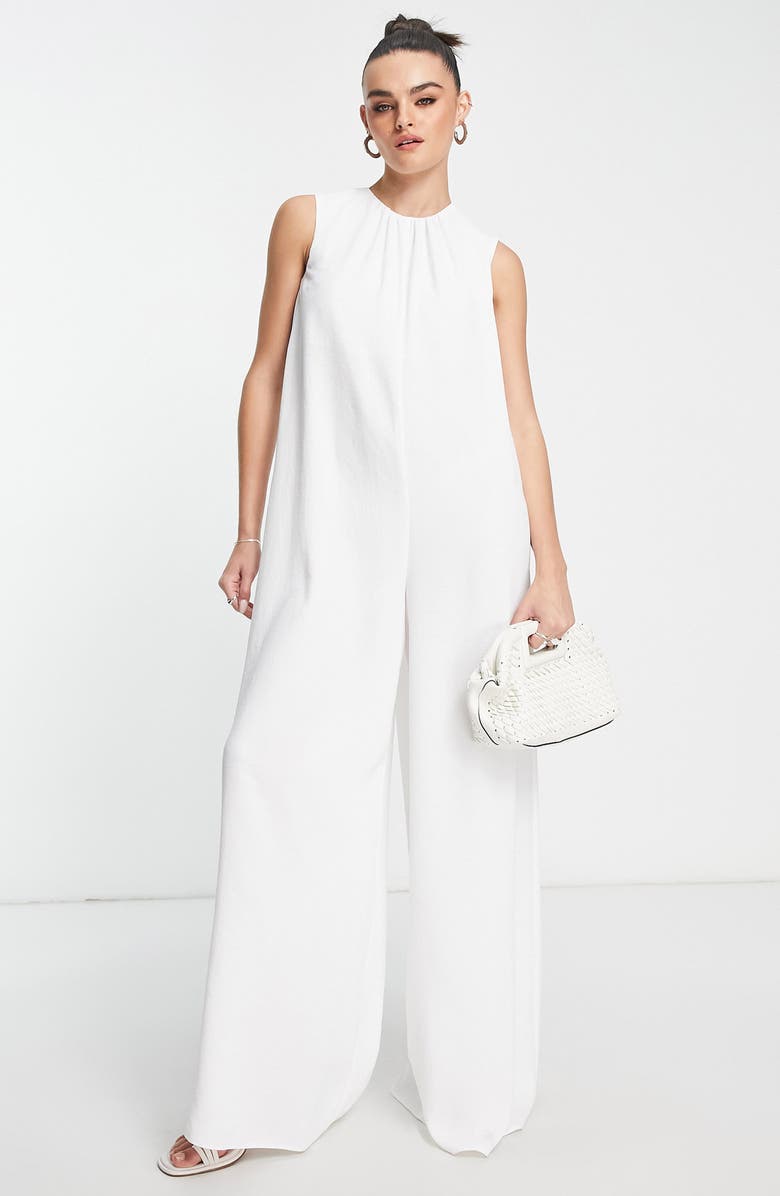 ASOS DESIGN Minimal Wide Leg Jumpsuit, Alternate, color,