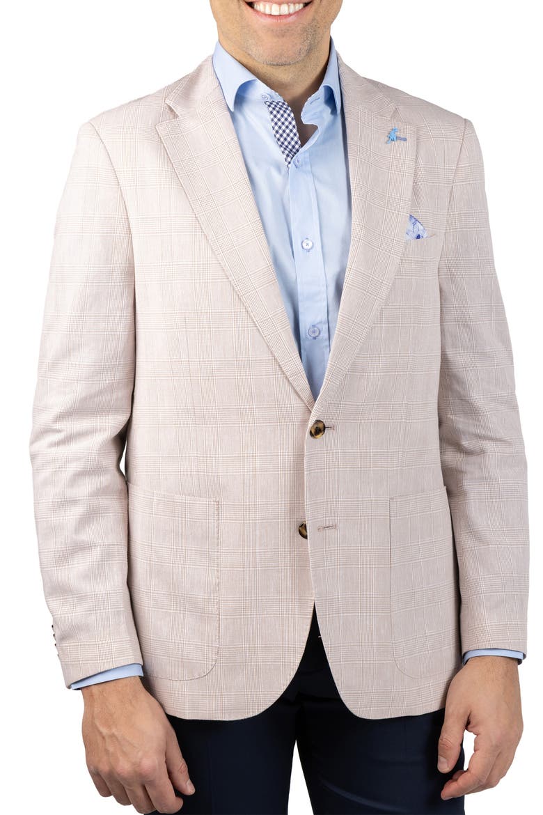 Check Sport Coat, Main, color, KHAKI