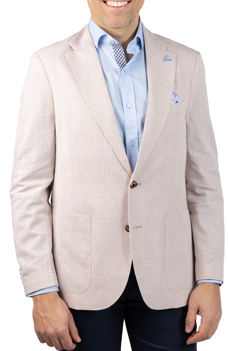 TailorByrd Check Sport Coat, Main, color, Khaki