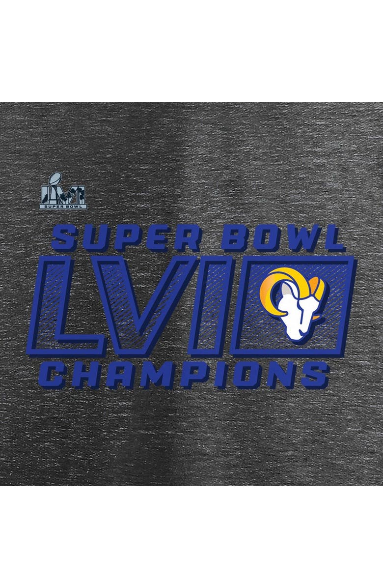 FANATICS Men's Fanatics Branded Heathered Charcoal Los Angeles Rams Super Bowl LVI Champions Fumble T-Shirt, Alternate, color, 