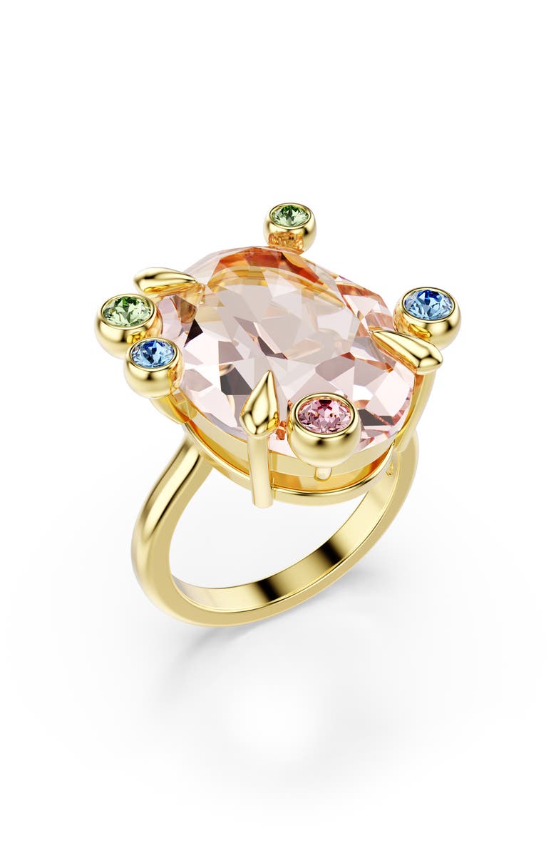 Swarovski Gema Set of 3 Crystal Rings, Alternate, color, Multicolored