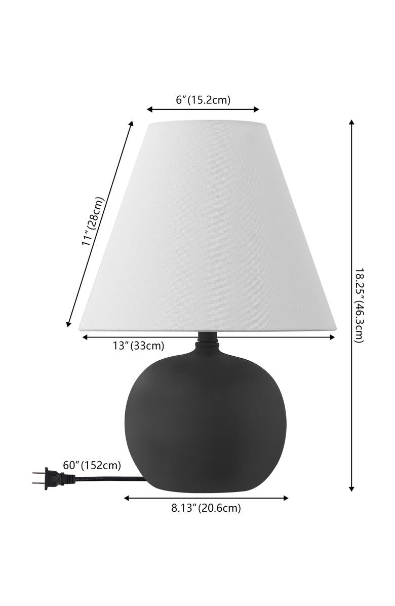 JONATHAN Y Asher 18.25" Minimalist Scandinavian Resin/Iron Gourd LED Table Lamp, Alternate, color, Matte Black