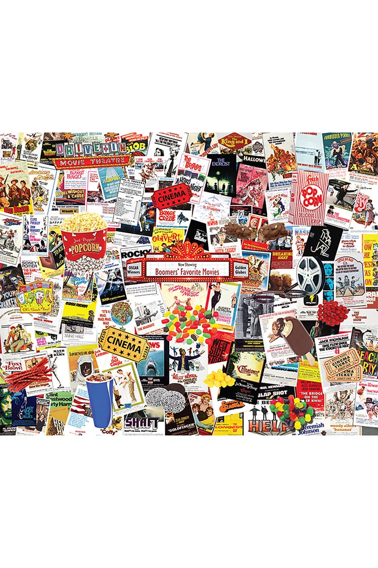 Boomers' Favorite Movies by Steve Smith, 24" x 30", 1000 Piece Puzzle, Alternate, color, Multicolored
